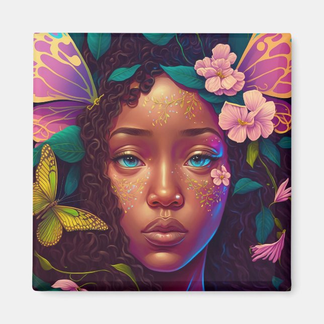 American Black Faiasy Fantasy Art Magnet (Vorne)