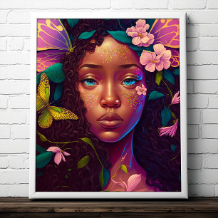 American Black Faiasy Fantasy Art Poster