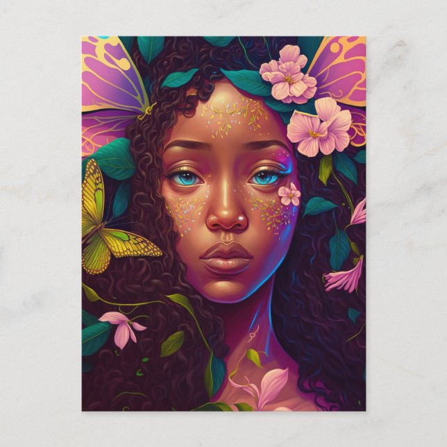 American Black Faiasy Fantasy Art Postkarte (Vorderseite)