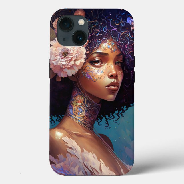 American Black Goddess Queen Fantasy Art Case-Mate iPhone Hülle (Rückseite)