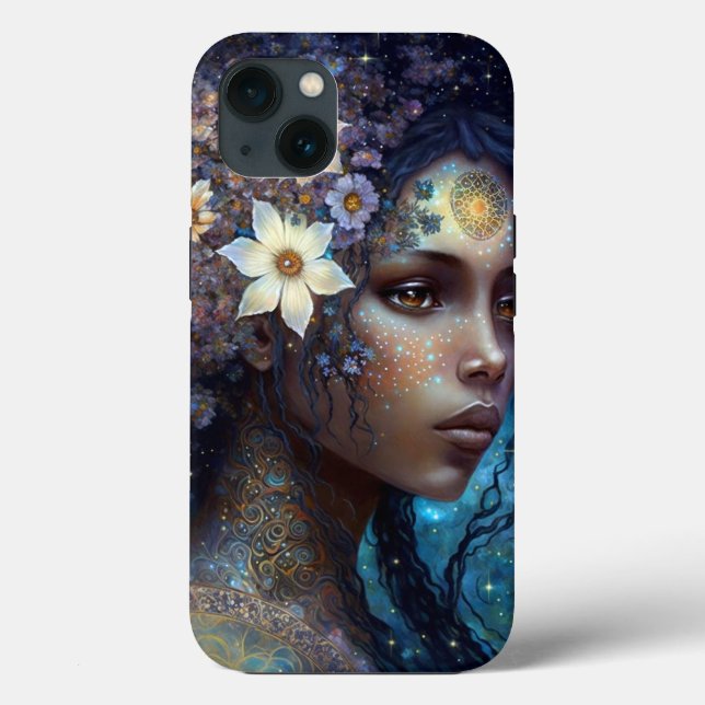 American Black Goddess Queen Fantasy Art Case-Mate iPhone Hülle (Rückseite)