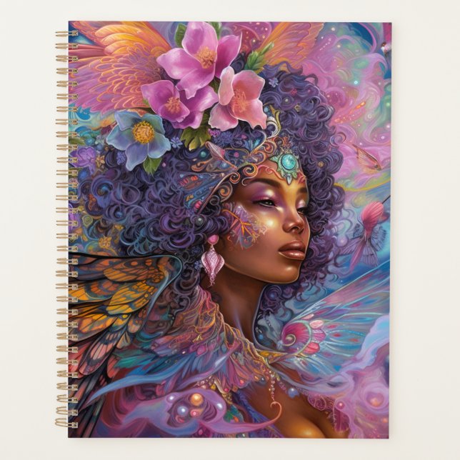 American Black Goddess Queen Fantasy Art P Planer (Vorderseite)