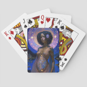 American Black Goddess Queen Fantasy Art Spielkarten