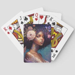 American Black Goddess Queen Fantasy Art Spielkarten
