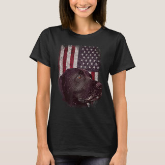 American Black Labrador USA Flag Labrador Eigentüm T-Shirt