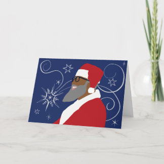 American Black Santa Weihnachtskarte Karte