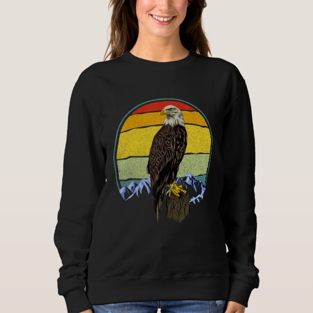 American Blad Eagle Vintag Bird Wildlife Sweatshirt (Vorderseite)