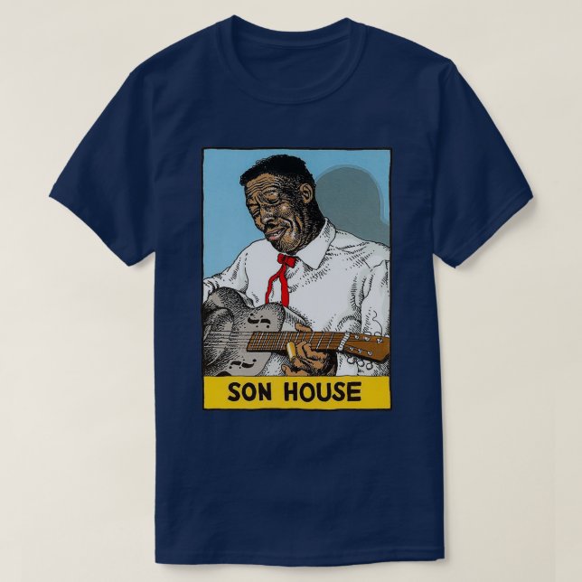 American Blues Son Musician House  T-Shirt (Design vorne)