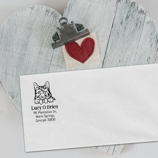 American Bobtail Cat Rücksendeadresse Gummistempel (Von Creator hochgeladen)