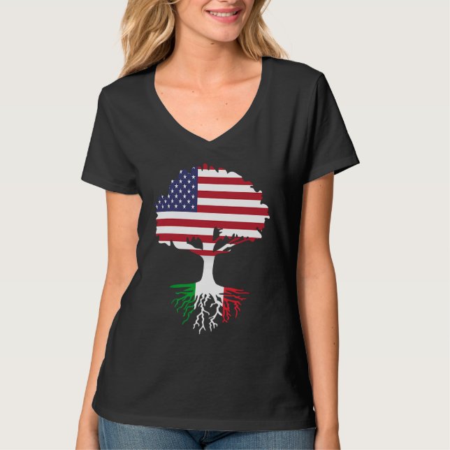 American Born Italian Roots America Grown With Ita T-Shirt (Vorderseite)