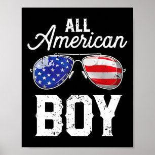 American Boy 4. Juli Usa Boys Patriotic Teens Poster