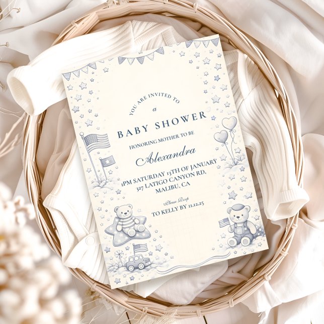 American Boy All American Baby Shower Einladung (Von Creator hochgeladen)