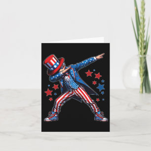 American Boy Dabbing Patriotic 4. Juli Kinder Karte