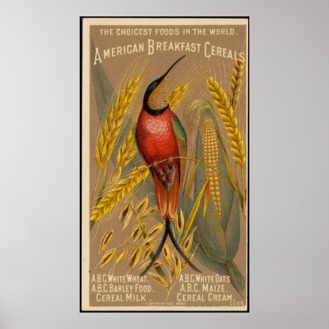 American Breakfast Food Vintag Werbung Poster (Vorne)