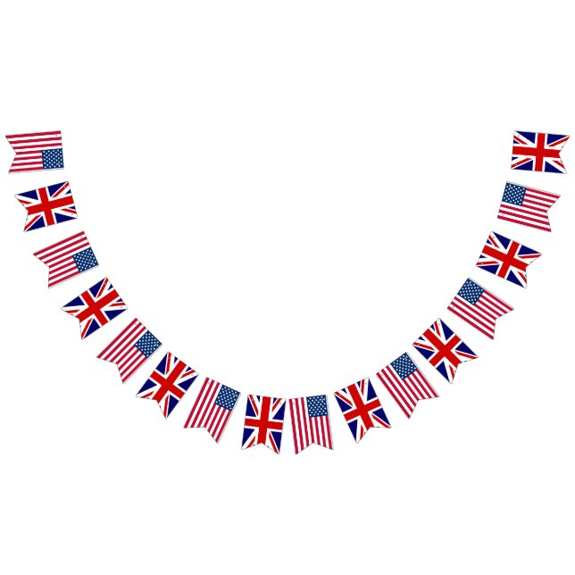 American British Wedding Wimpelkette (Alle)
