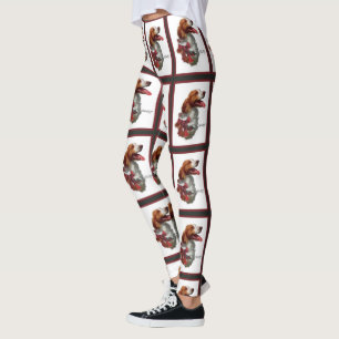 American Brittany Spanisch Weihnachten Leggings