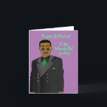 American Brother Anzug & Krawatte Geburtstagskarte Karte<br><div class="desc">Auf dieser coolen Geburtstagskarte steht ein afroamerikanisches Männchen mit grauem Anzug und grüner Krawatte. Schicken Sie eine Karte,  die zuverlässig ist und Ihre Nachricht so ausdrückt,  wie Sie es sich vorgestellt haben.</div>