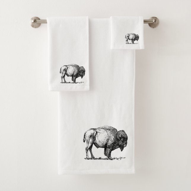 American Buffalo Bison Badhandtuch Set (Insitu)