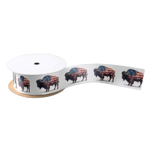American Buffalo Bison Satinband