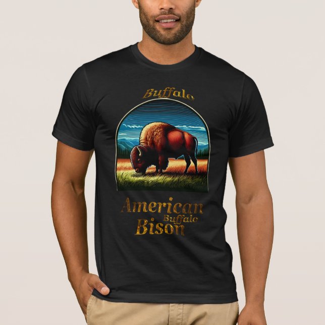 American Buffalo Bison T-Shirt (Vorderseite)