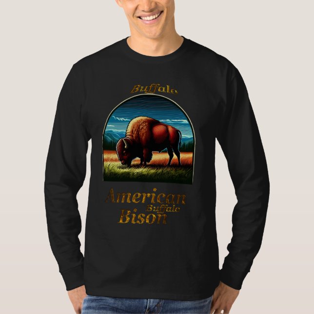 American Buffalo Bison T-Shirt (Vorderseite)