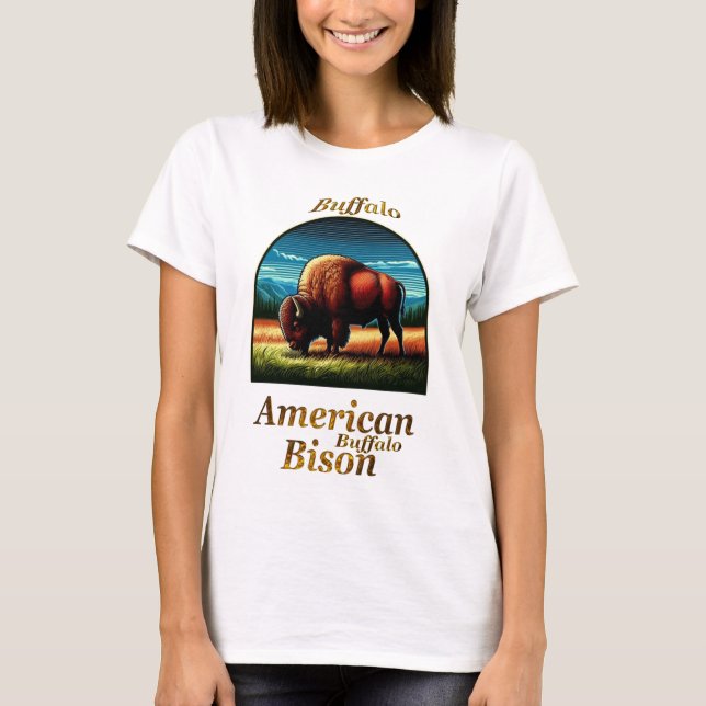 American Buffalo Bison T-Shirt (Vorderseite)