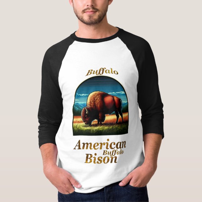 American Buffalo Bison T-Shirt (Vorderseite)