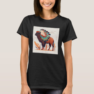 American Buffalo Colorful Aztec Bison Men Women 1 T-Shirt