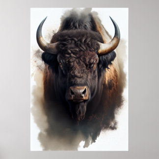 American Buffalo Painting Poster