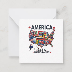 American Builed by Immigrations Patriotic American Mitteilungskarte