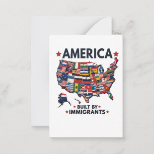 American Builed by Immigrations Patriotic American Mitteilungskarte