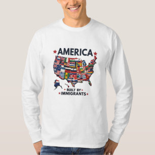 American Builed by Immigrations Patriotic American T-Shirt