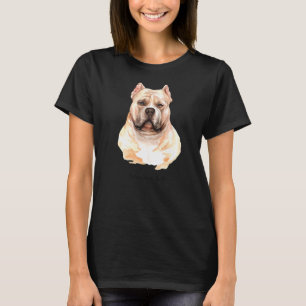 American Bull Dog Muscle Dog Bully Portrait T-Shirt
