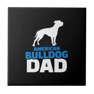 American Bulldog Dad Premium Gift For Bulldog Love Fliese