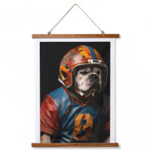 American Bulldog Football Spieler Leather Helm