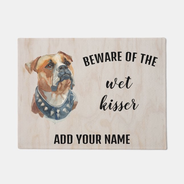 American Bulldog Foto Personalisiert Door Mat Fußmatte (Vorderseite)