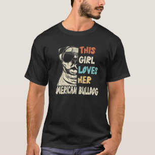 American Bulldog Girl Cooler Vintager Retro für Hu T-Shirt