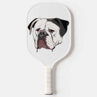 American Bulldog Head Hund Züchter Whisperer Pickleball Schläger