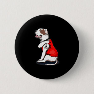 American-bulldog Hund Ich Liebe Mama Tattoo Button