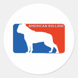 American Bulldog Major League Docker Runder Aufkleber