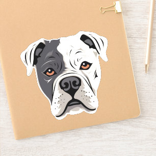 American Bulldog Niedlich Funny Cartoon Hund Custo Aufkleber