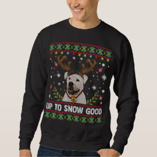 American Bulldog Reindeer Ugly Christmas Sweater Sweatshirt