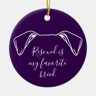 American Bulldog-Schmuck (Om-Logo) Keramik Ornament