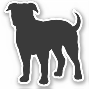 American Bulldog Silhouette Cool Dog Rasse Vinyl Aufkleber