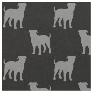 American Bulldog Silhouetten Pattern Coole Hunde Stoff