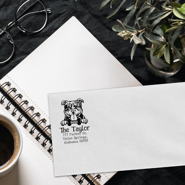 American Bully Dog, Custom Rücksendeadresse, Gummistempel (Von Creator hochgeladen)