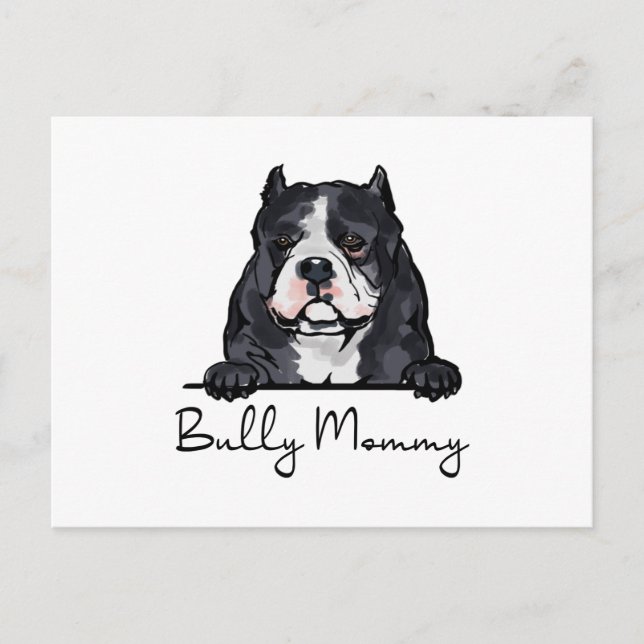 American Bully Dog Mommy Postkarte (Vorderseite)