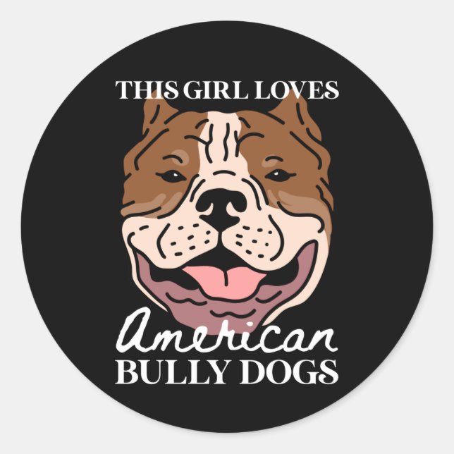 American Bully Dog Owner | American Bullys Runder Aufkleber (Vorderseite)