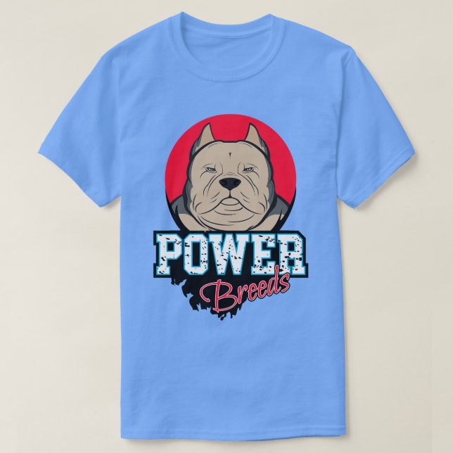 American Bully Fawn Power Breeds T-Shirt (Design vorne)