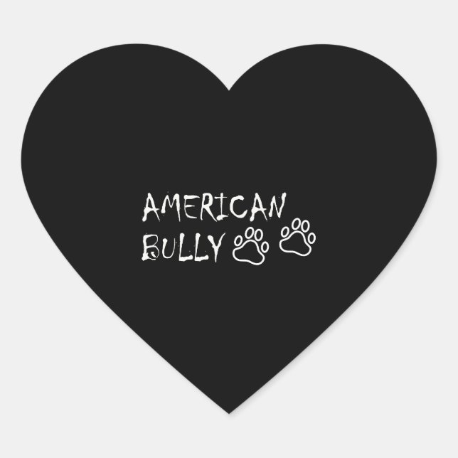 American Bully Herz-Aufkleber (Vorderseite)
